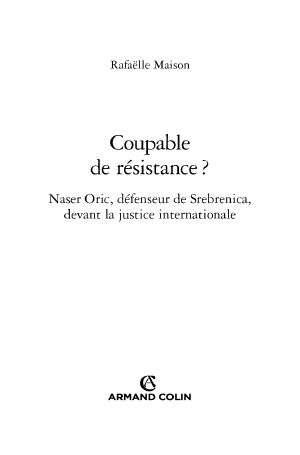 [Epub commercial 1652] • Coupable De Résistance ?